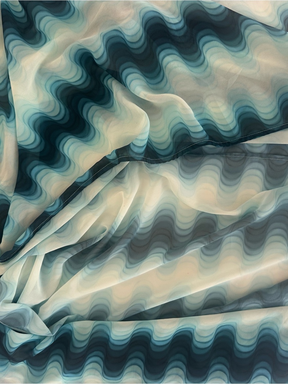 DEVON WINDSOR Rafa Robe aqua Tie-Front Coverup - Picture 5 of 9